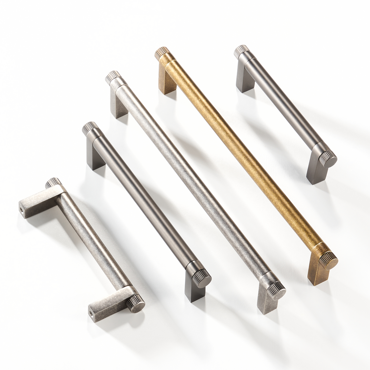 Linus Solid Brass Handle | Gunmetal S-L