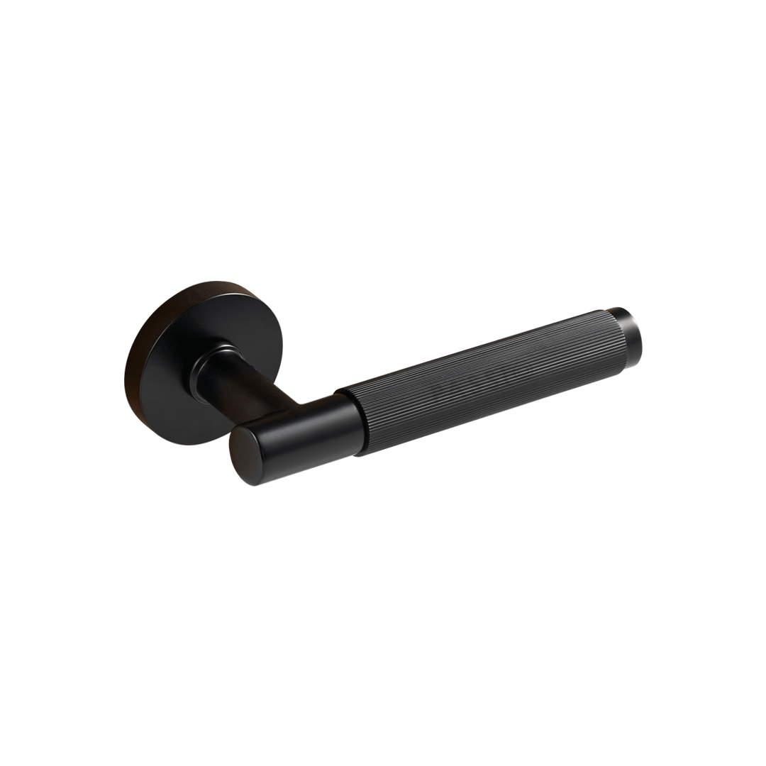 Alto Solid Brass Door Lever | Black - Passio Interiors