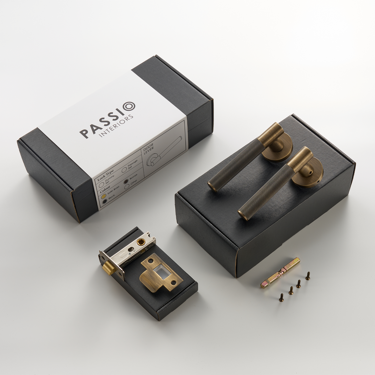 Cruz Solid Brass Door Lever | Gold