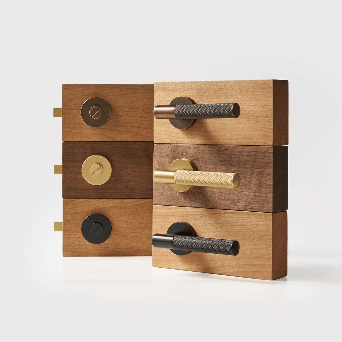 Cruz Solid Brass Door Lever | Black - Passio Interiors