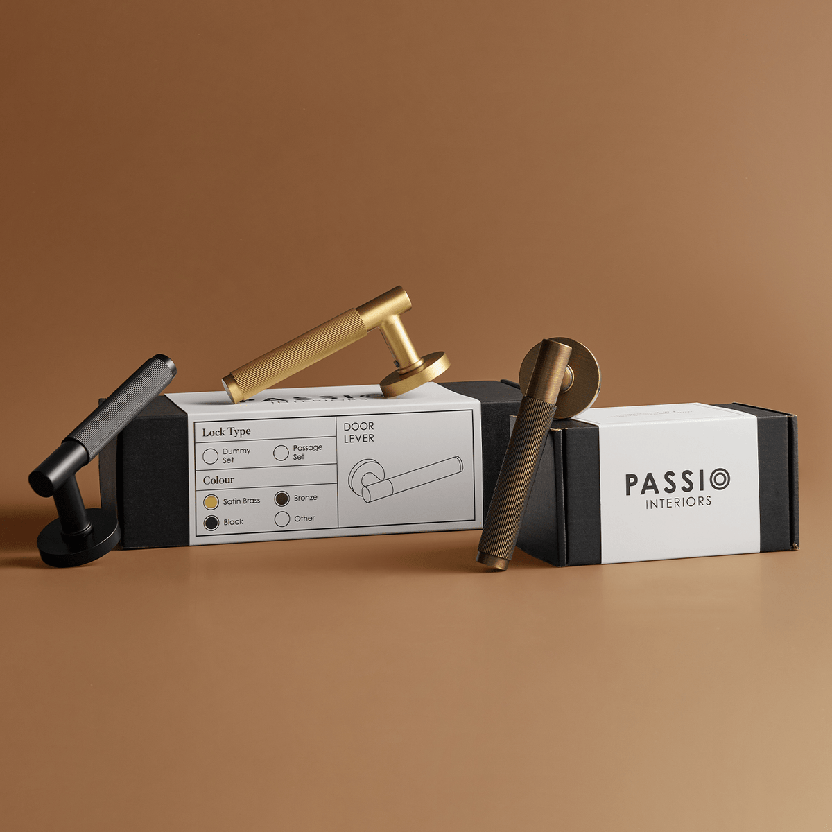 Alto Solid Brass Door Lever | Gold - Passio Interiors