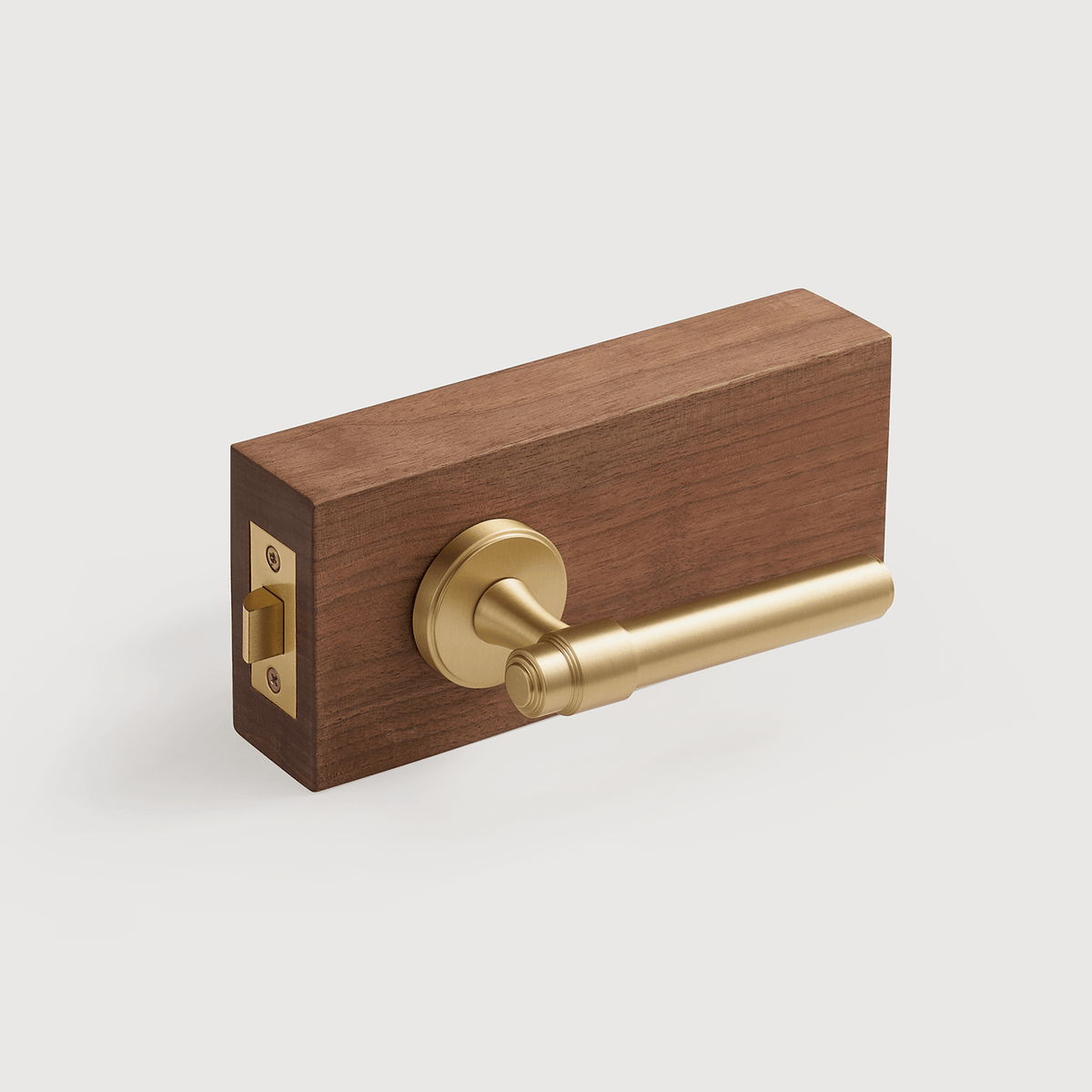 Orson Solid Brass Door Lever | Gold - Passio Interiors