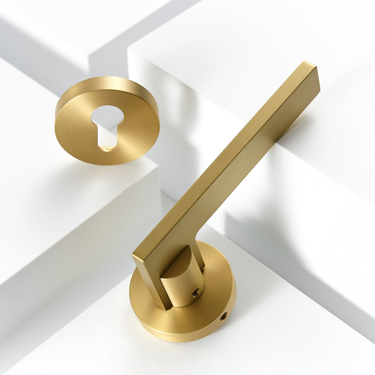 Massimo Solid Brass Door Lever | Gold
