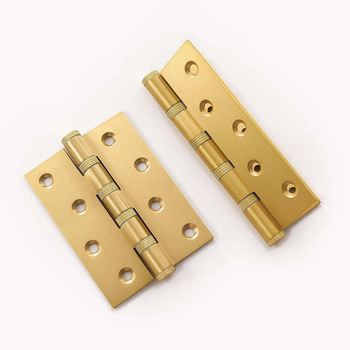 Cross-Knurled Solid Brass Butt Hinge | Gold S - M
