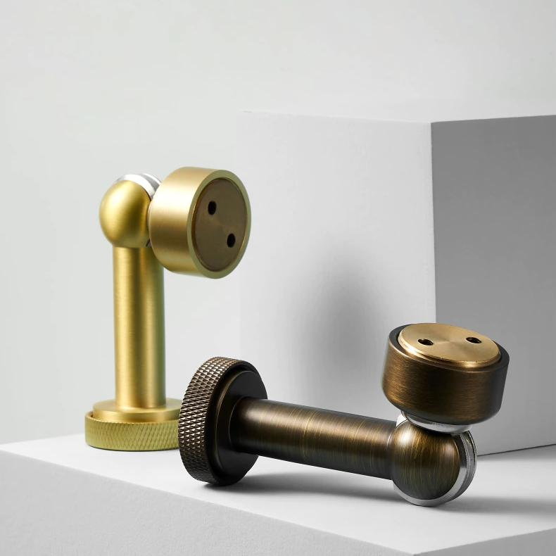 Magnetic Solid Brass Door Stop | Gold