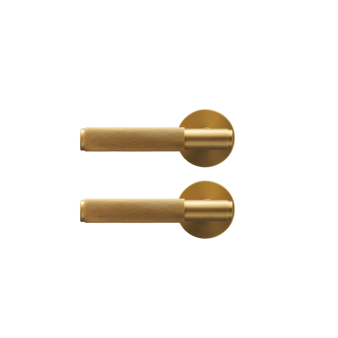 Knox Solid Brass Door Lever I | Gold