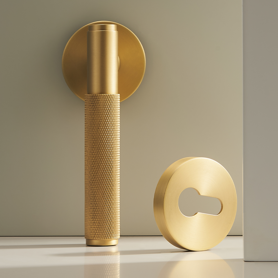 Knox Solid Brass Door Lever I | Gold