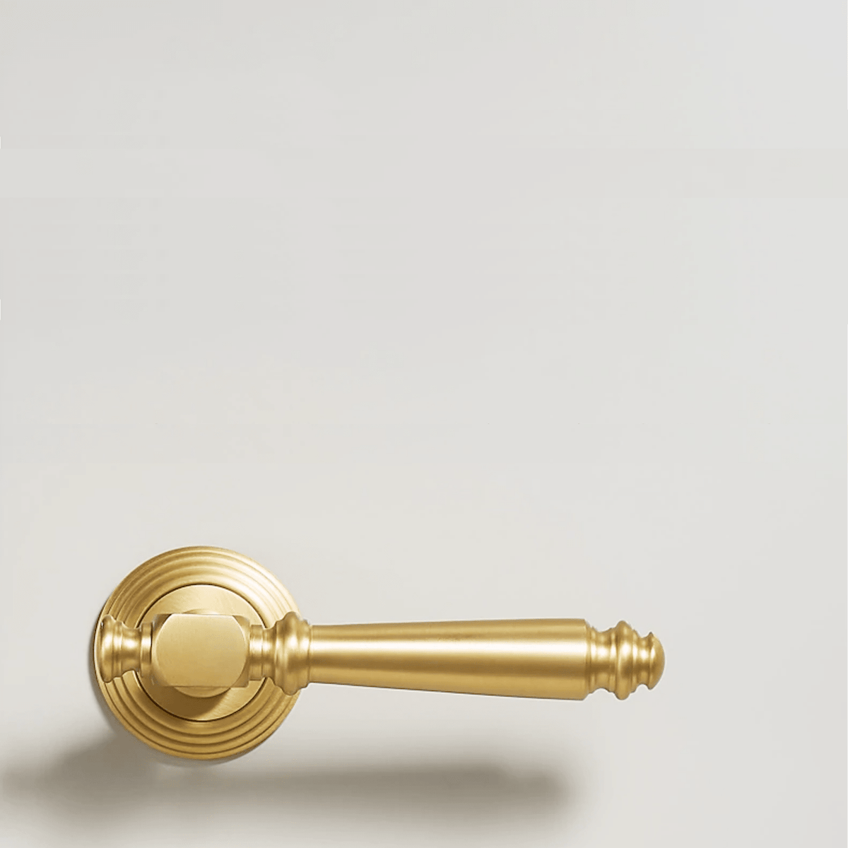 Brooks Solid Brass Door Lever | Gold - Passio Interiors