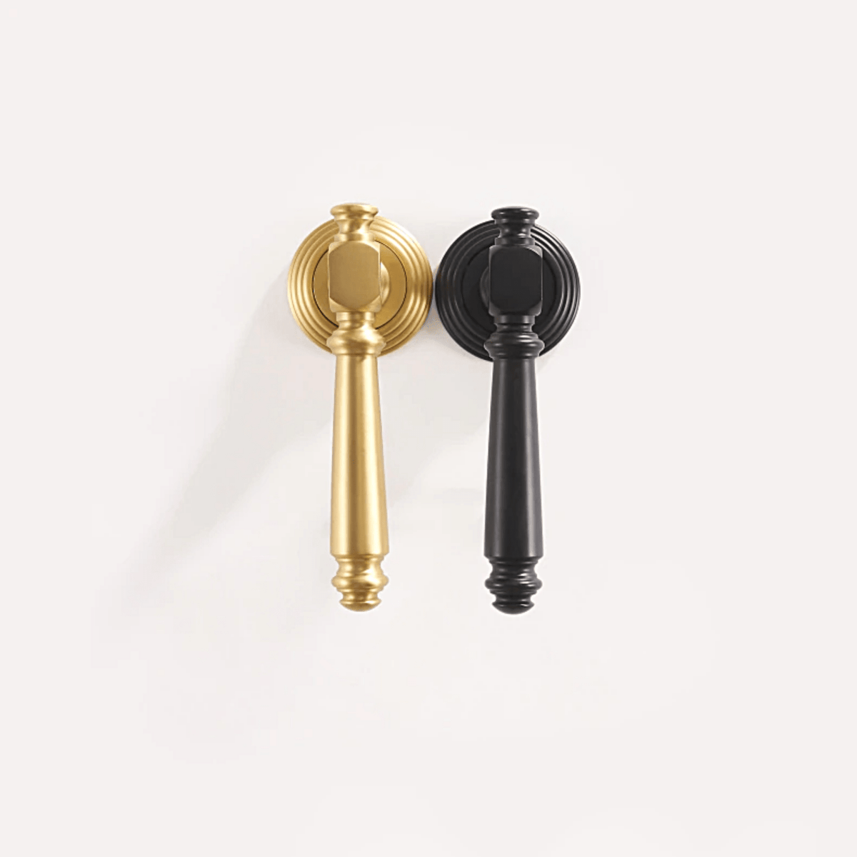 Brooks Solid Brass Door Lever | Gold - Passio Interiors