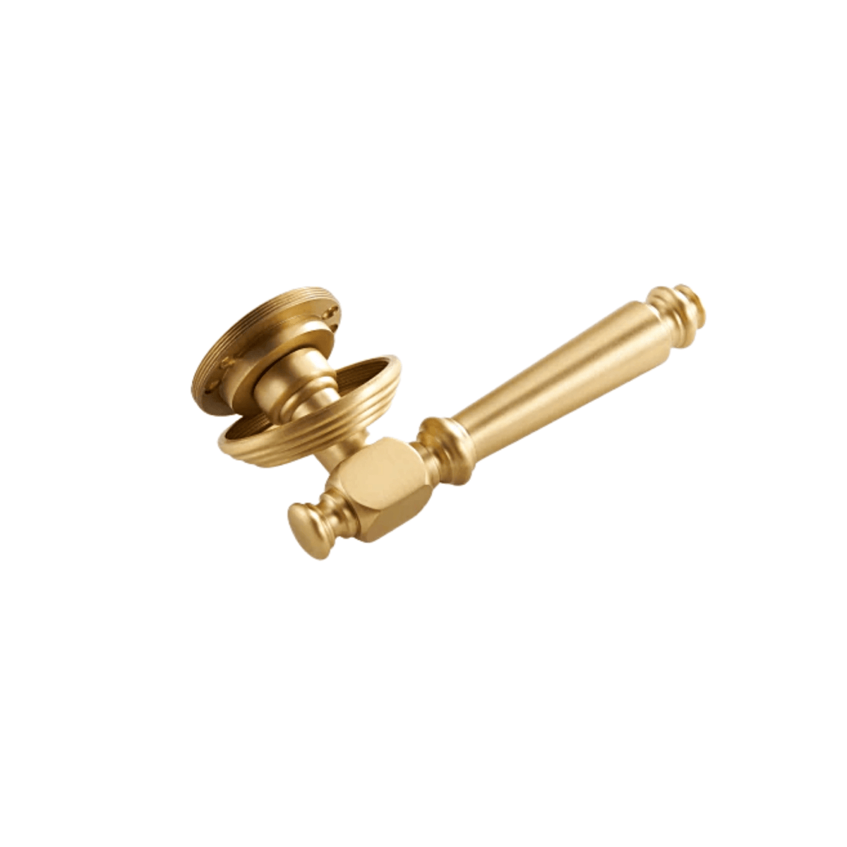 Brooks Solid Brass Door Lever | Gold - Passio Interiors