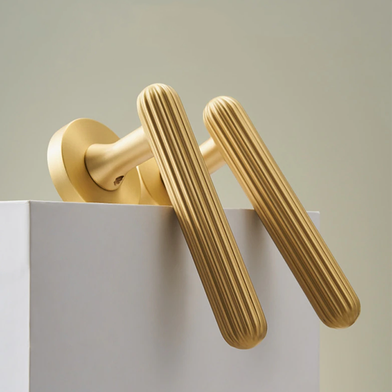 Edmond Solid Brass Door Lever | Gold