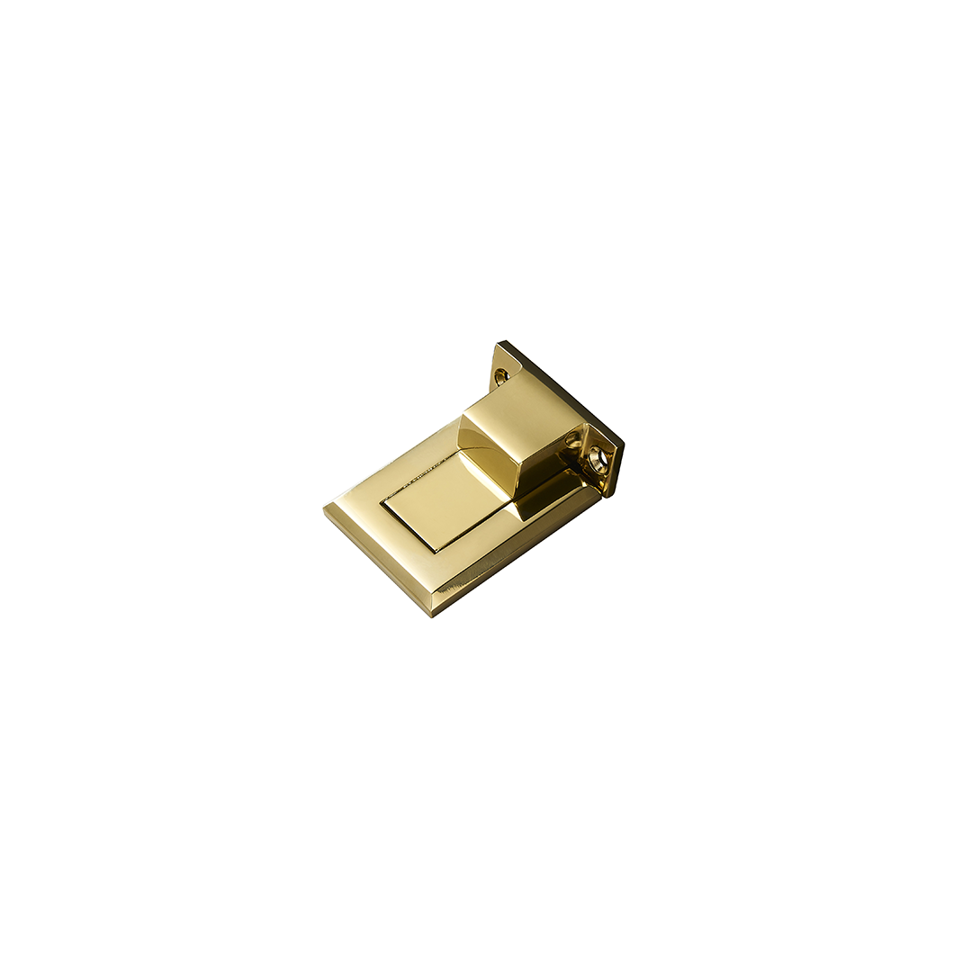 Flush Magnetic Solid Brass Door Stop | Polished Gold