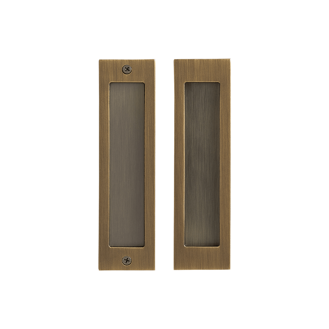 Flush Solid Brass Cavity Pull | Bronze - Passio Interiors
