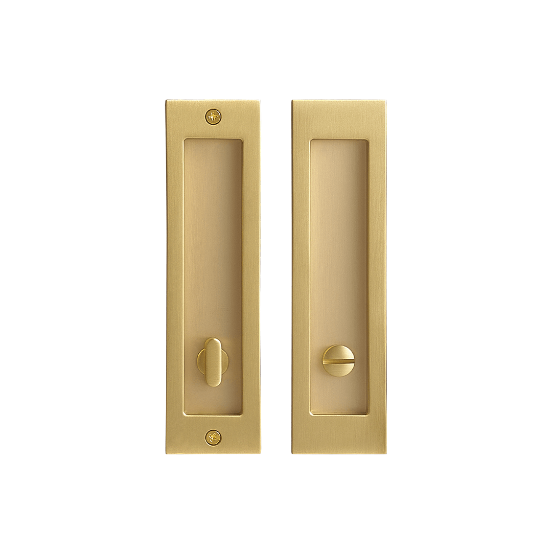 Flush Solid Brass Cavity Pull | Gold - Passio Interiors