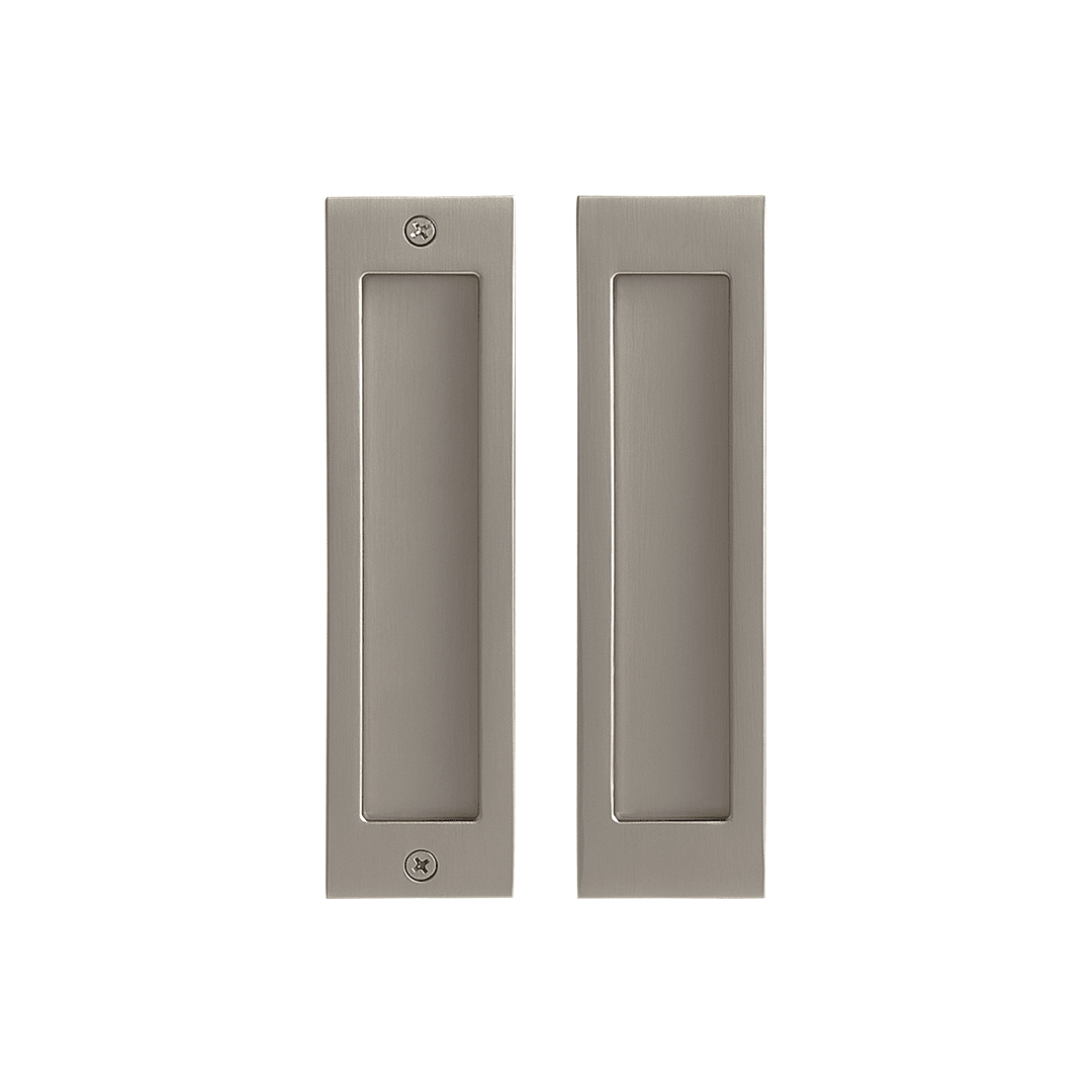 Flush Solid Brass Cavity Pull | Satin Nickel - Passio Interiors