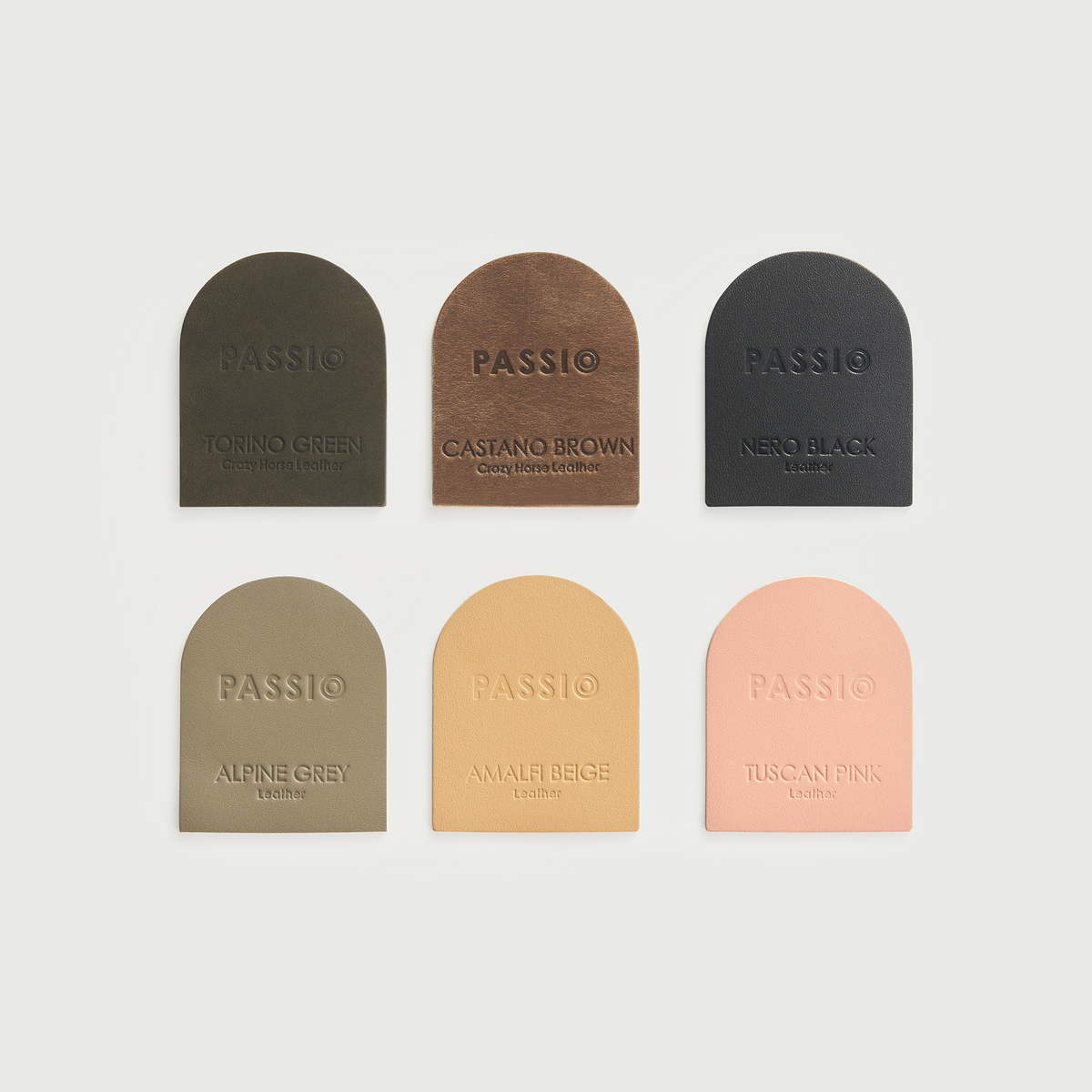 Leather Sample Disc | Alpine Grey
