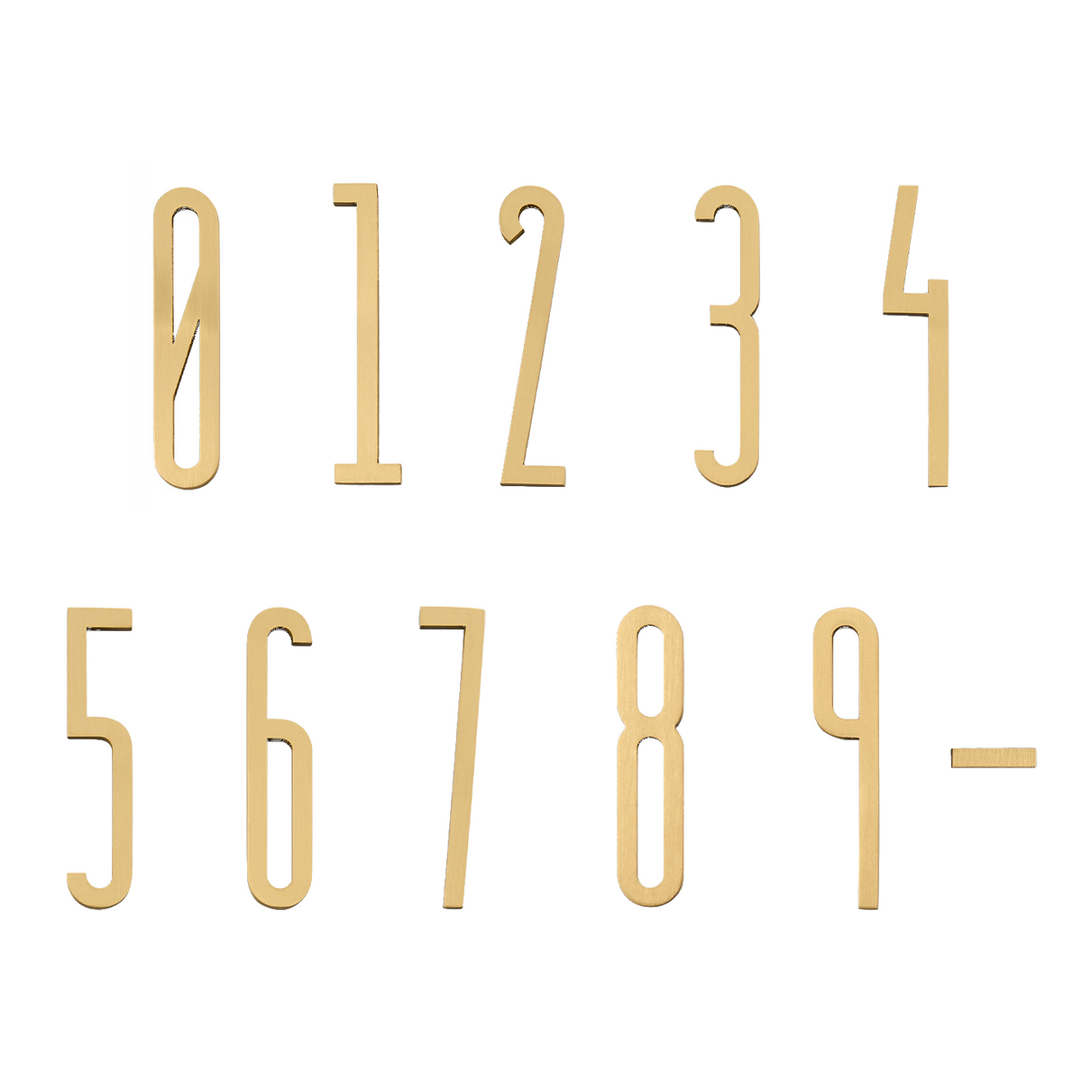 Solid Brass Number &amp; Symbol | Gold 7cm
