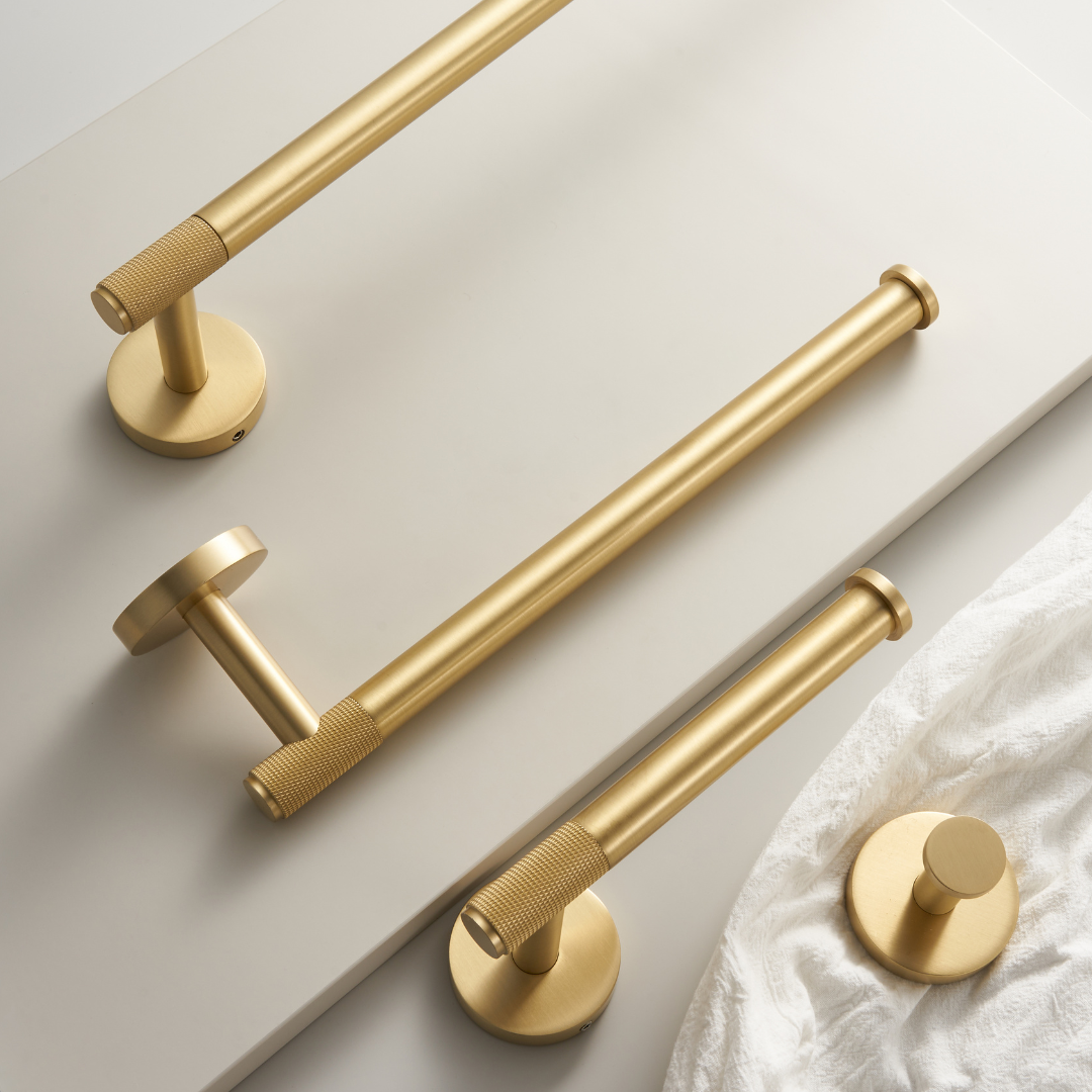 Brass hand towel bar sale