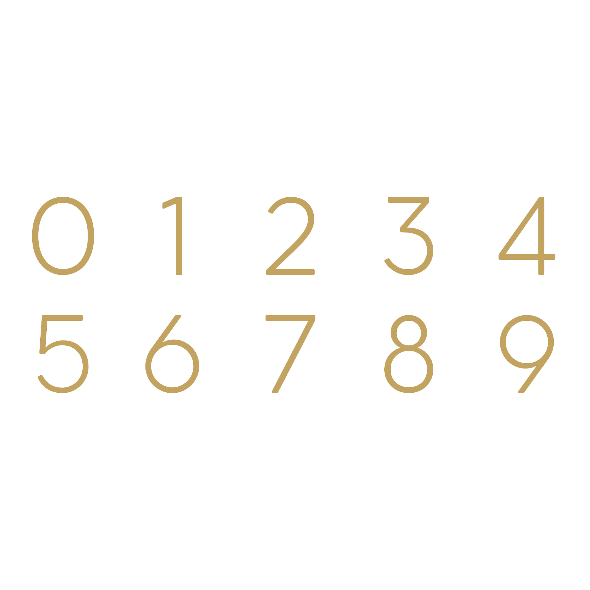 Oversized Smooth Solid Brass Floating Numbers | Gold 25cm - 40cm ...