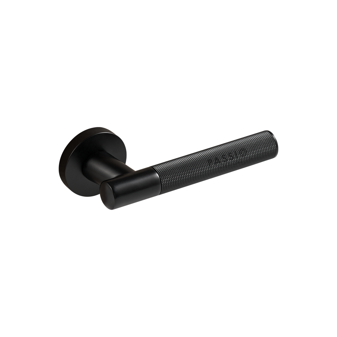 Cruz Solid Brass Door Lever | Black