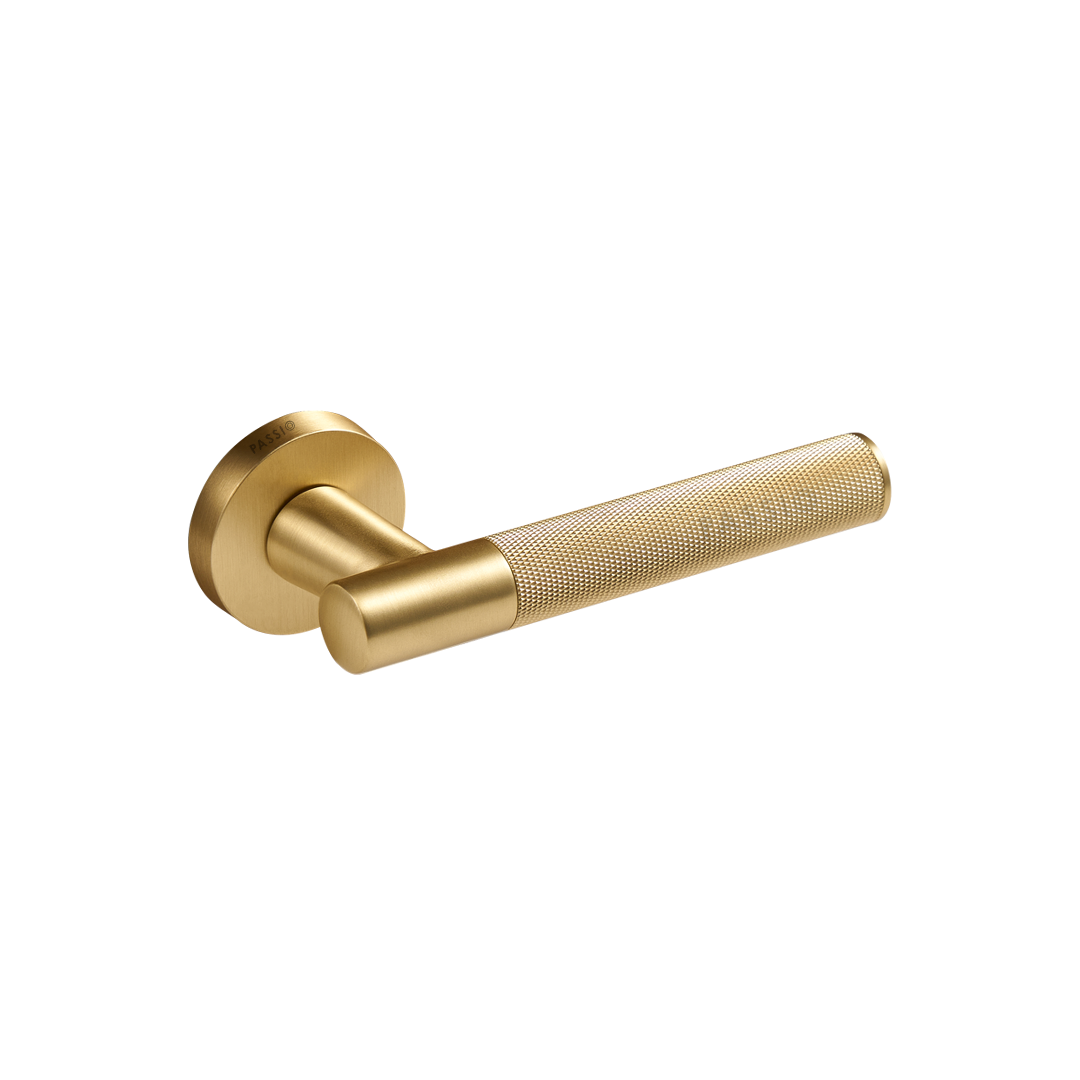 Cruz Solid Brass Door Lever | Gold