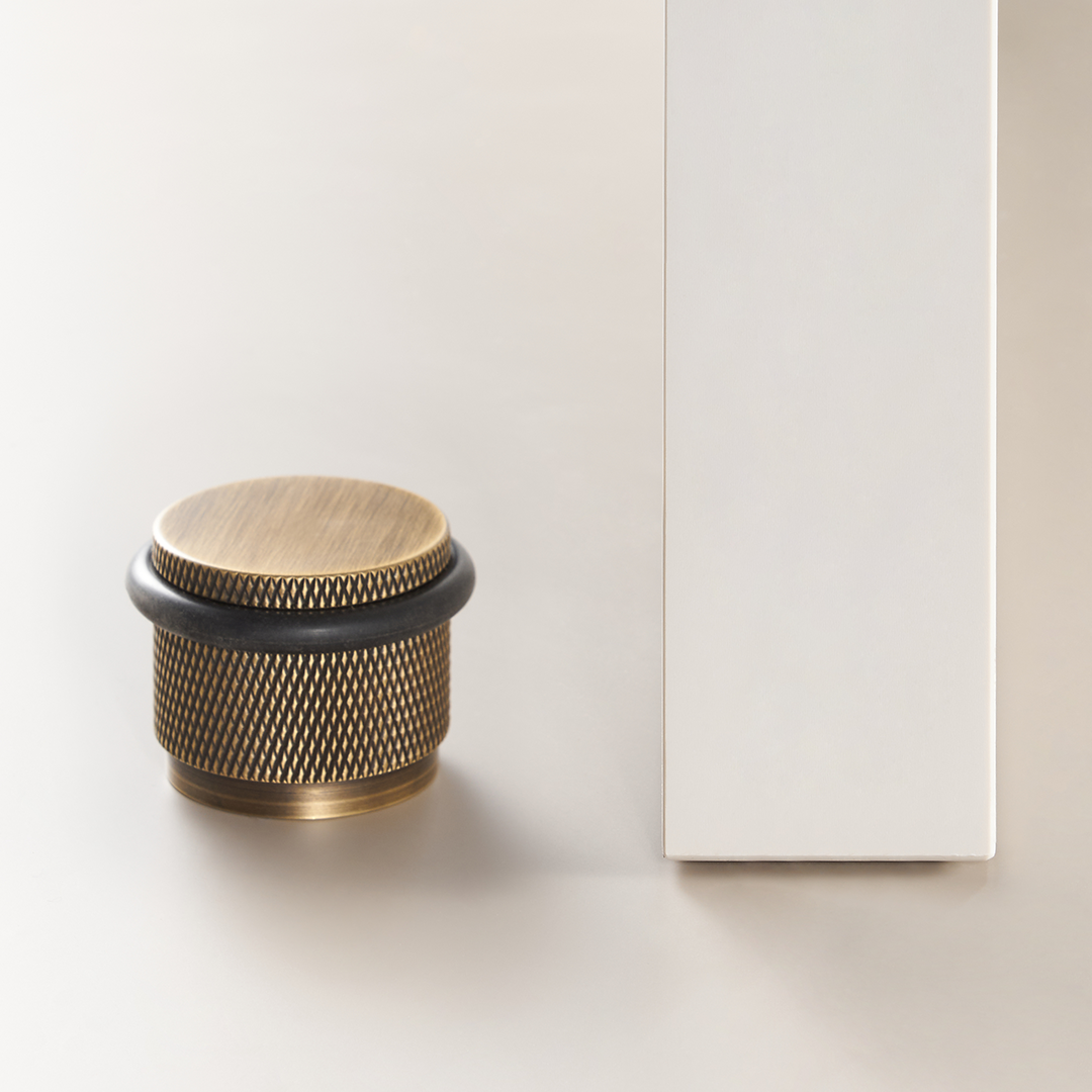 Knurled Solid Brass Door Stop | Bronze [2024 Version]