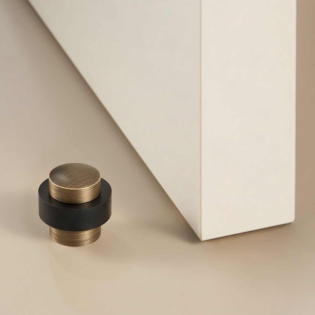 Smooth Solid Brass Door Stop | Bronze