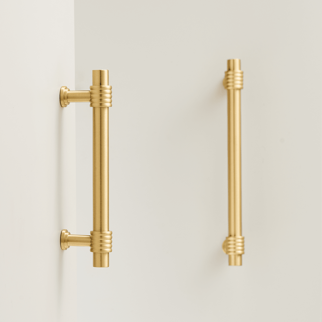 Dewi Solid Brass Handle | Satin Brass - Passio Interiors