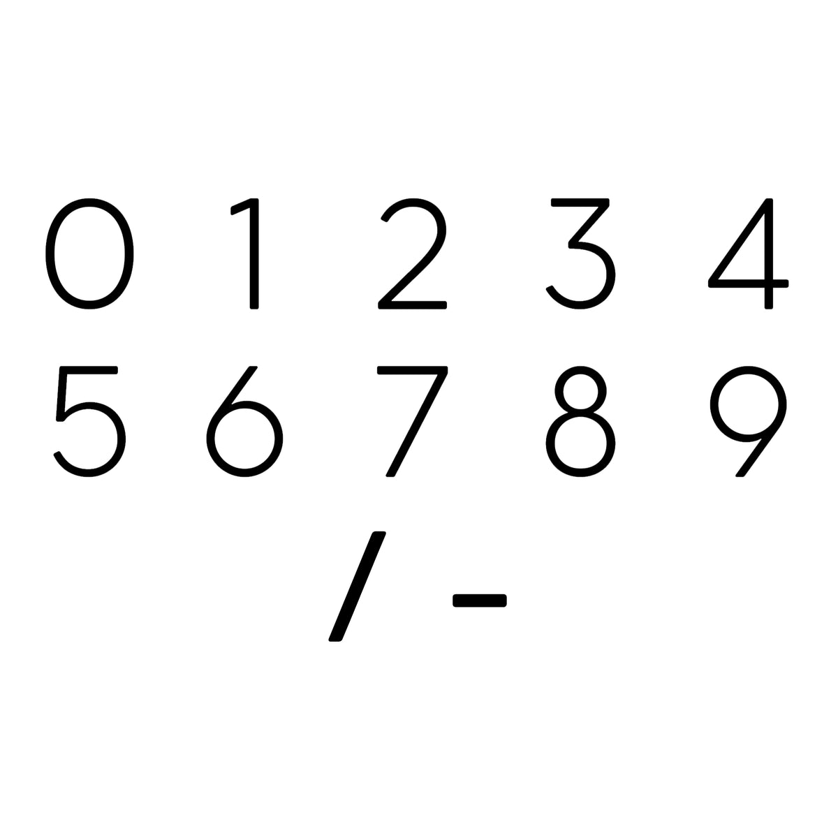 Smooth Solid Brass Floating Numbers | Black 10cm - 20cm