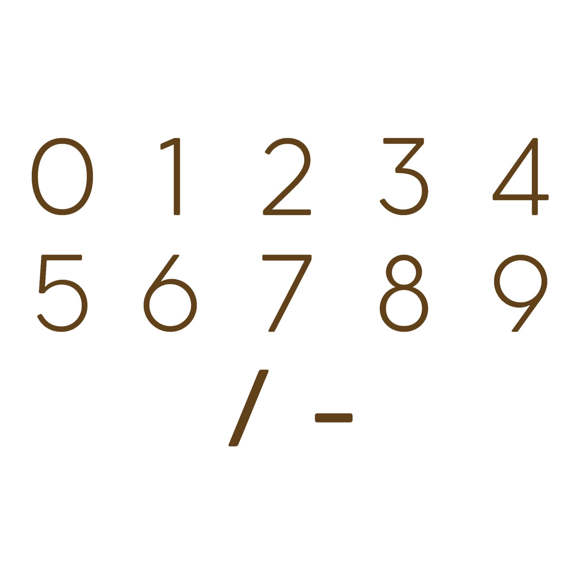 Hammered Solid Brass Floating Numbers | Bronze 10cm - 20cm