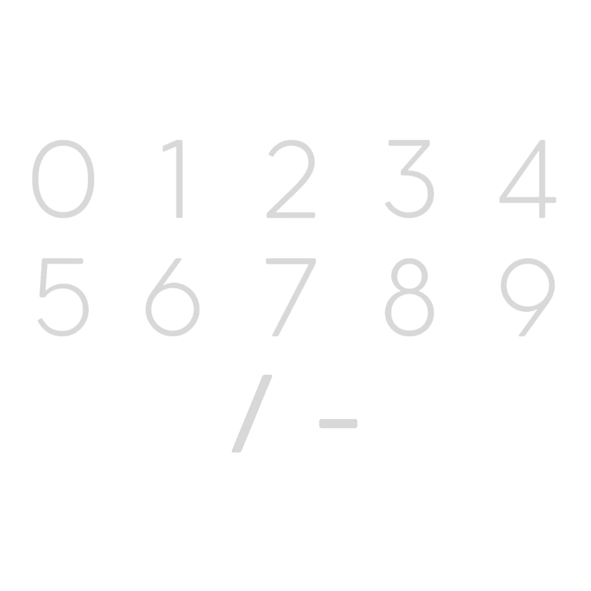 Smooth Solid Brass Floating Numbers | White 10cm - 20cm