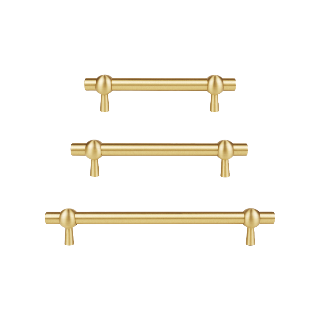Forma Solid Brass Handle | Satin Brass