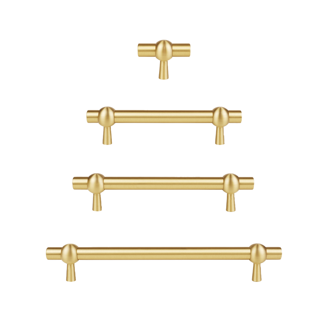 Forma Solid Brass Handle | Satin Brass