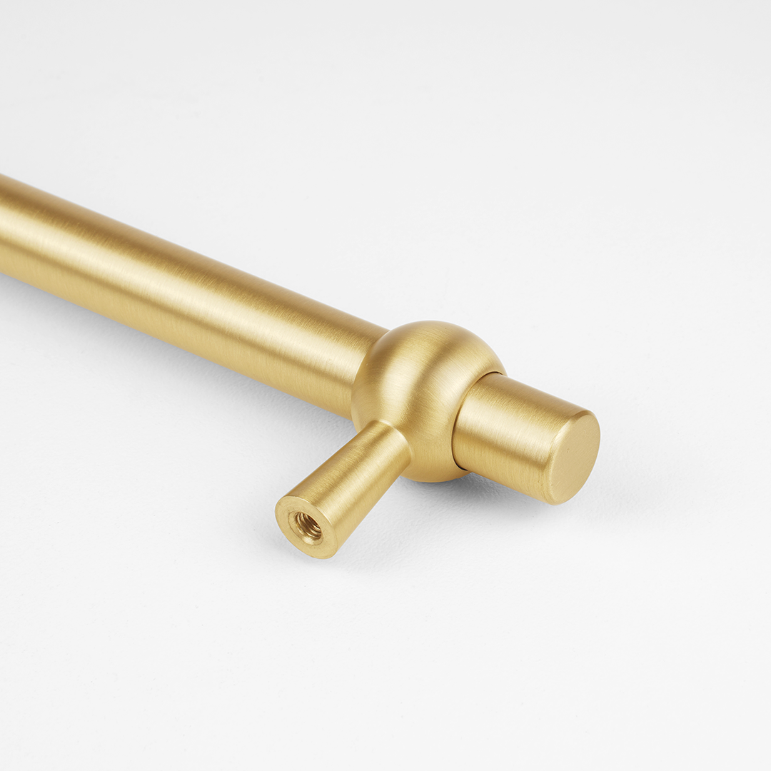 Forma Solid Brass Handle | Satin Brass