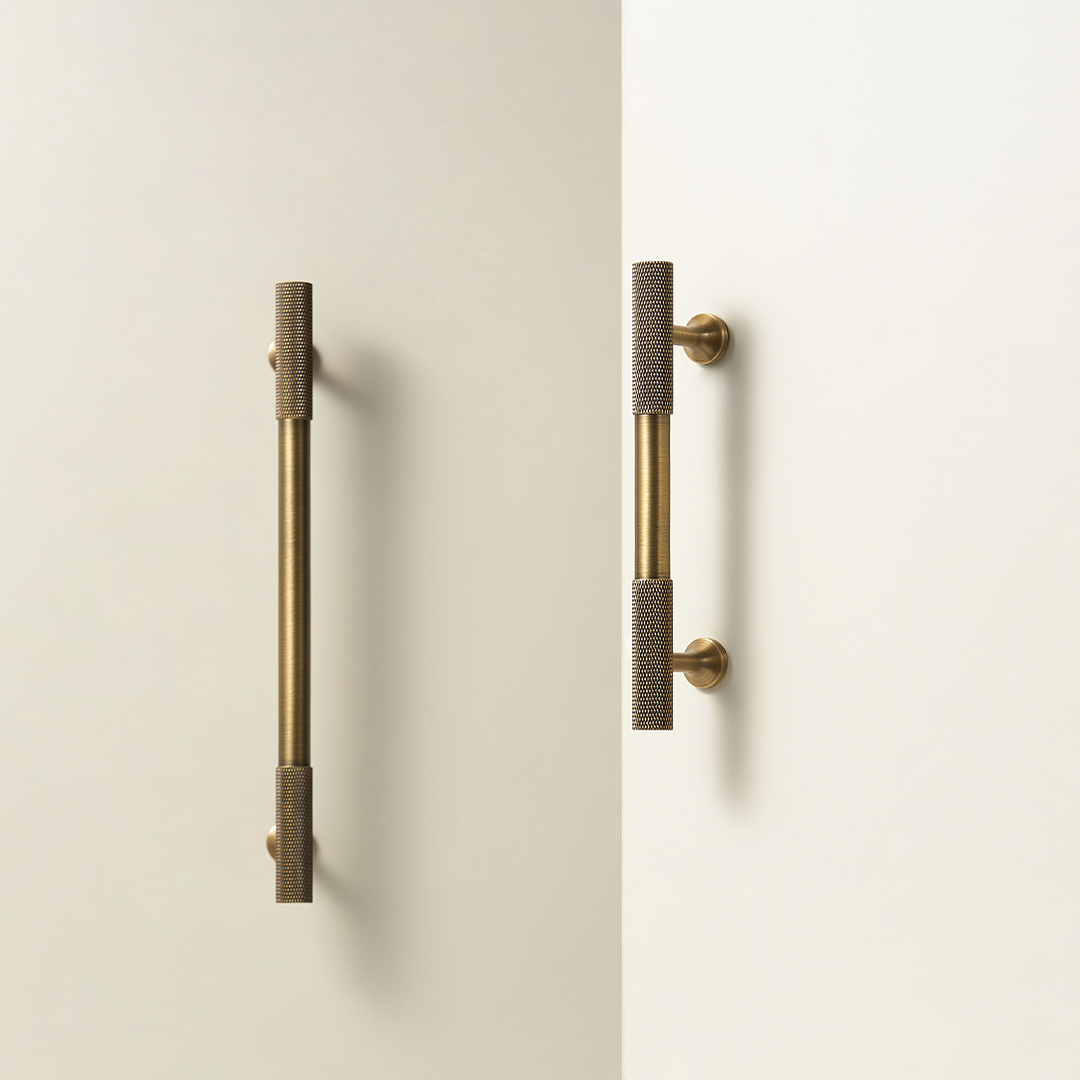 Freya Solid Brass Handle | Bronze (Knurled)