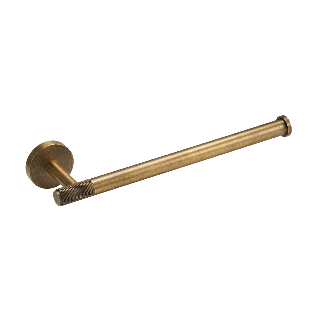 Knurled Hand Towel Rail | Bronze