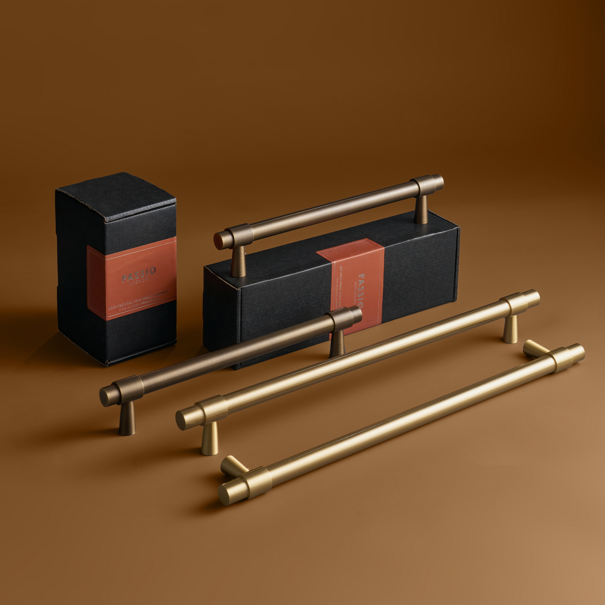 Kia Single-Sided Solid Brass Entry / Appliance Pull | Satin Brass