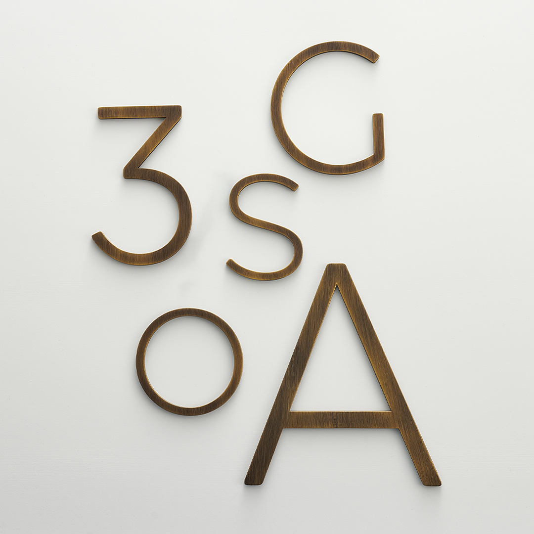 Smooth Solid Brass Floating Lettering | Bronze 10cm - 20cm