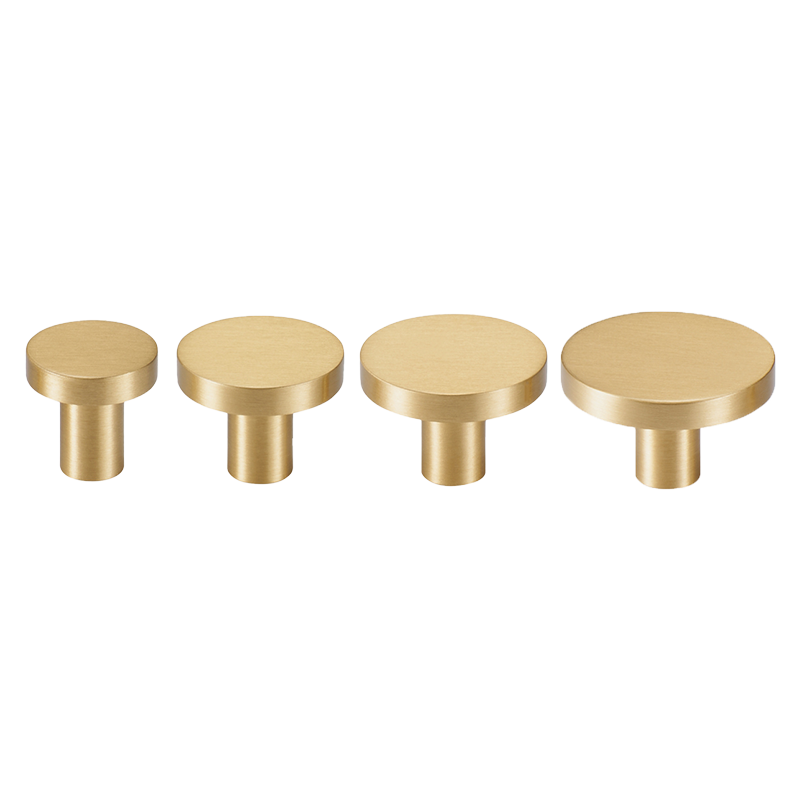 Nova Solid Brass Knob | Satin Brass XS - L