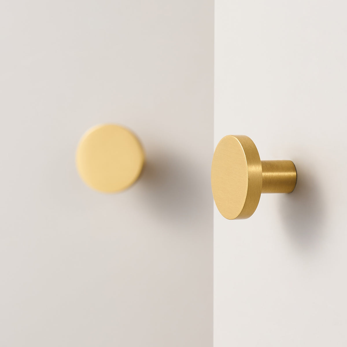 Nova Solid Brass Knob | Satin Brass XS - L