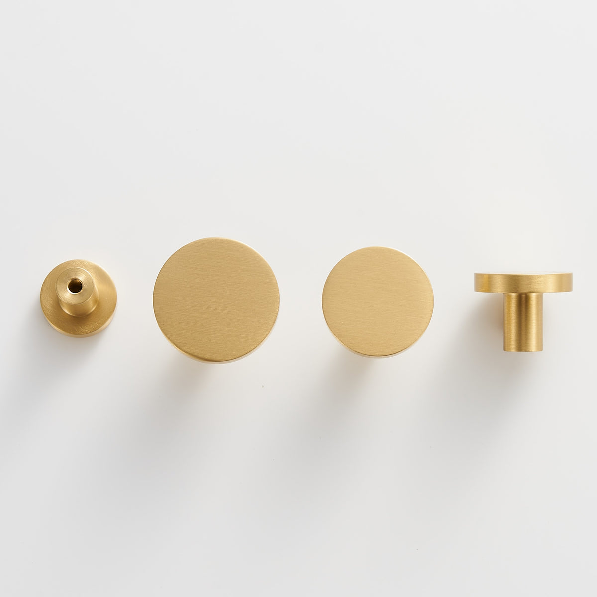 Nova Solid Brass Knob | Satin Brass XS - L