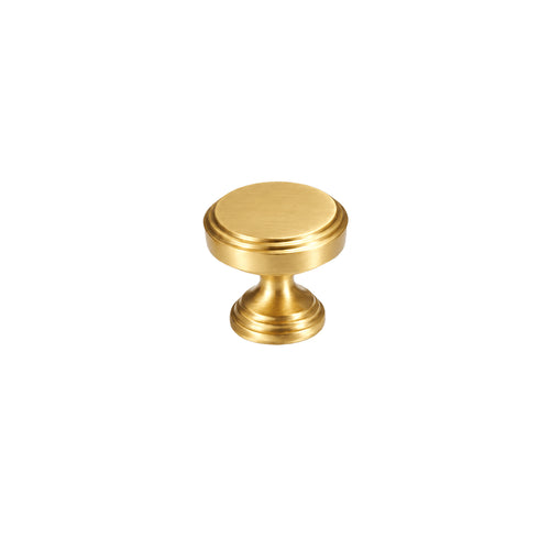 Orson Solid Brass Knob | Raw Brass - Passio Interiors