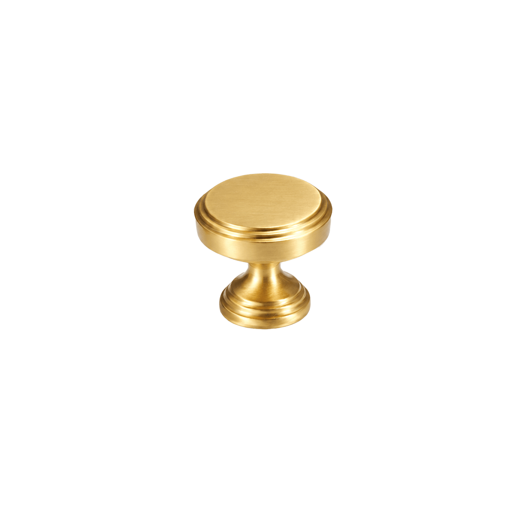 Orson Solid Brass Knob | Raw Brass - Passio Interiors