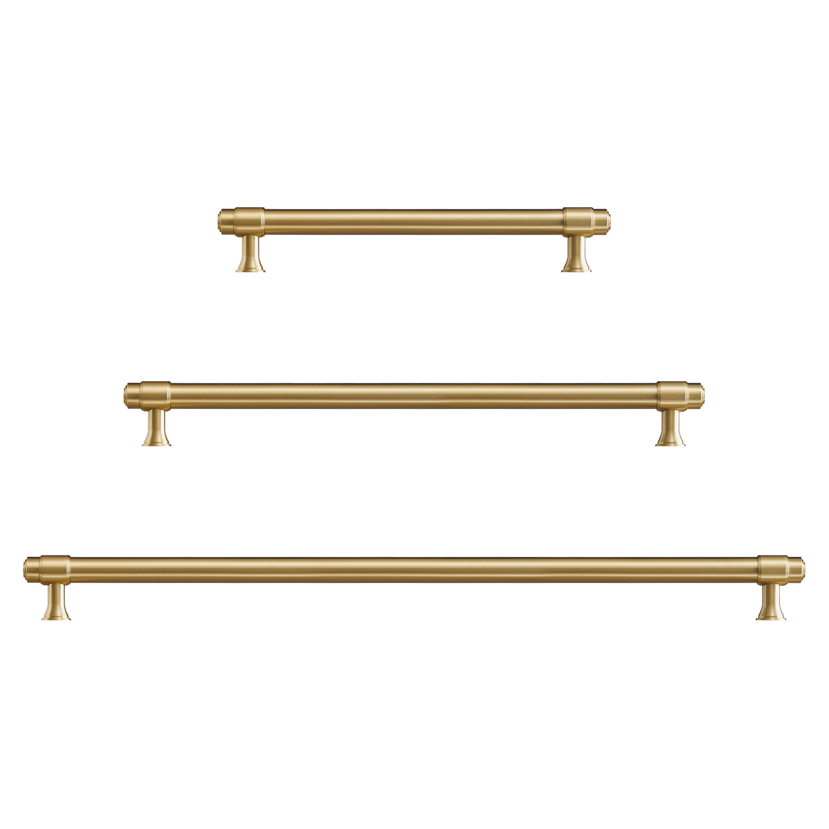 Orson Single-Sided Solid Brass Entry / Appliance Pull | Satin Brass