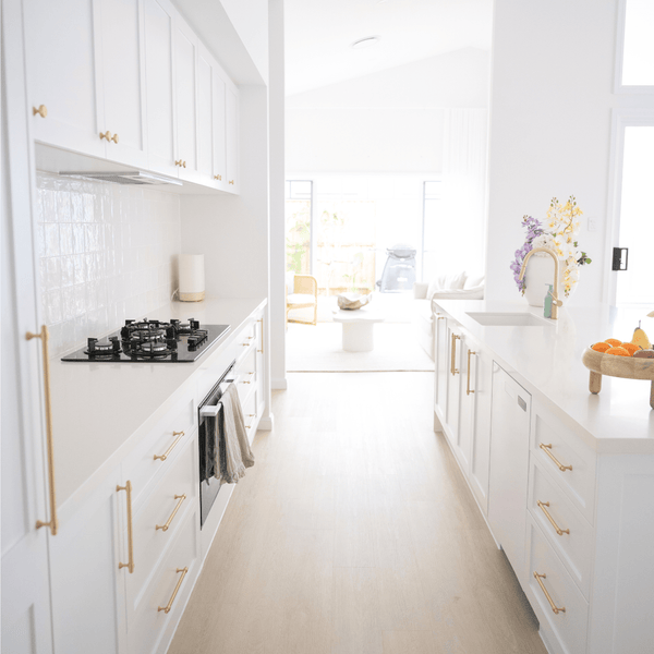 Orson Solid Brass Handle | Satin Brass - Passio Interiors