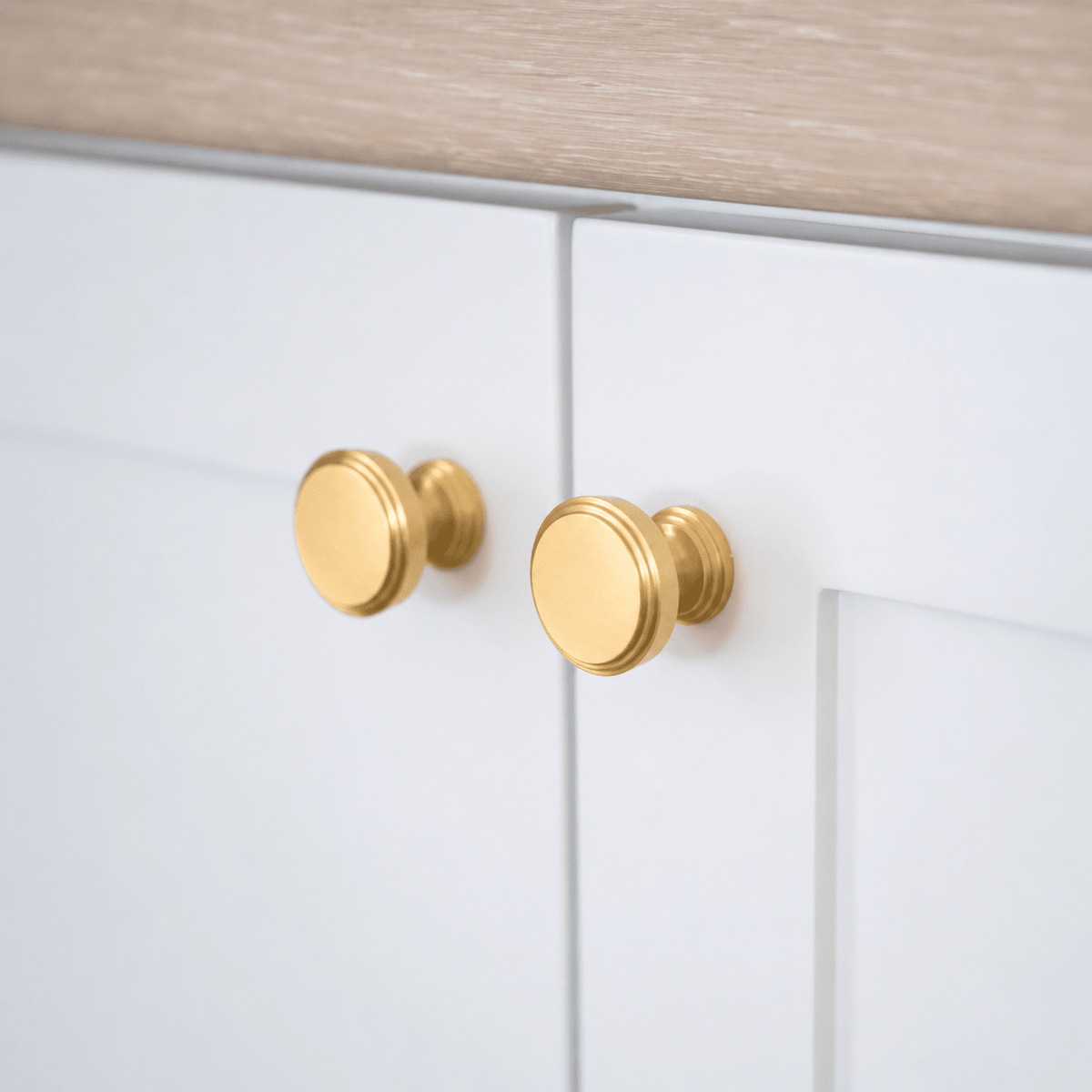 Orson Solid Brass Knob | Raw Brass - Passio Interiors