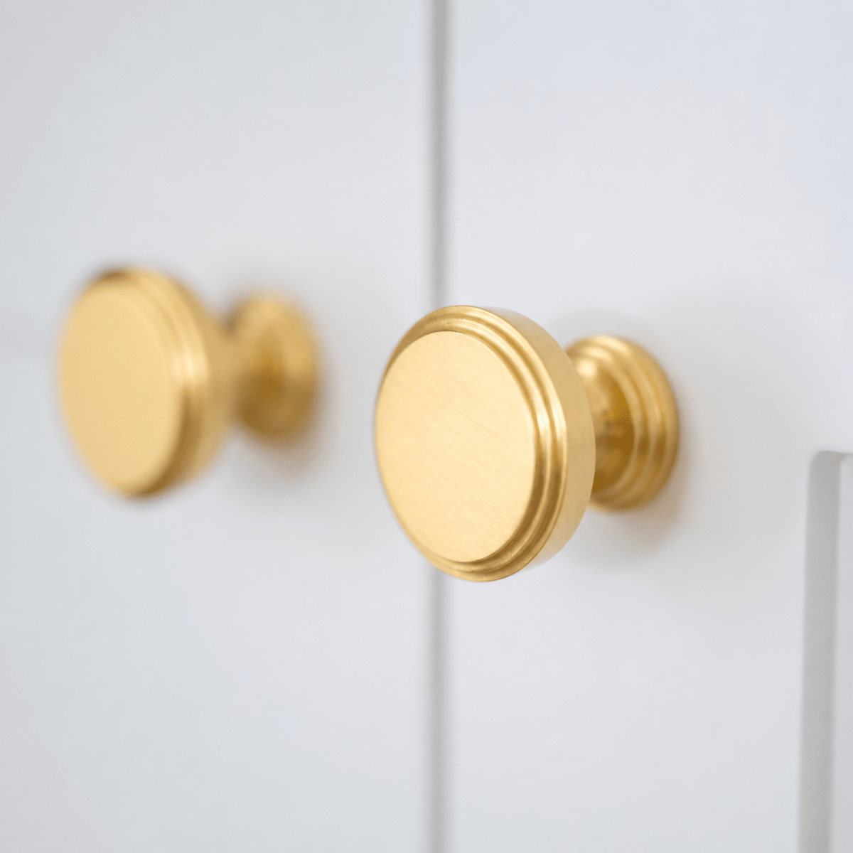 Orson Solid Brass Knob | Raw Brass - Passio Interiors