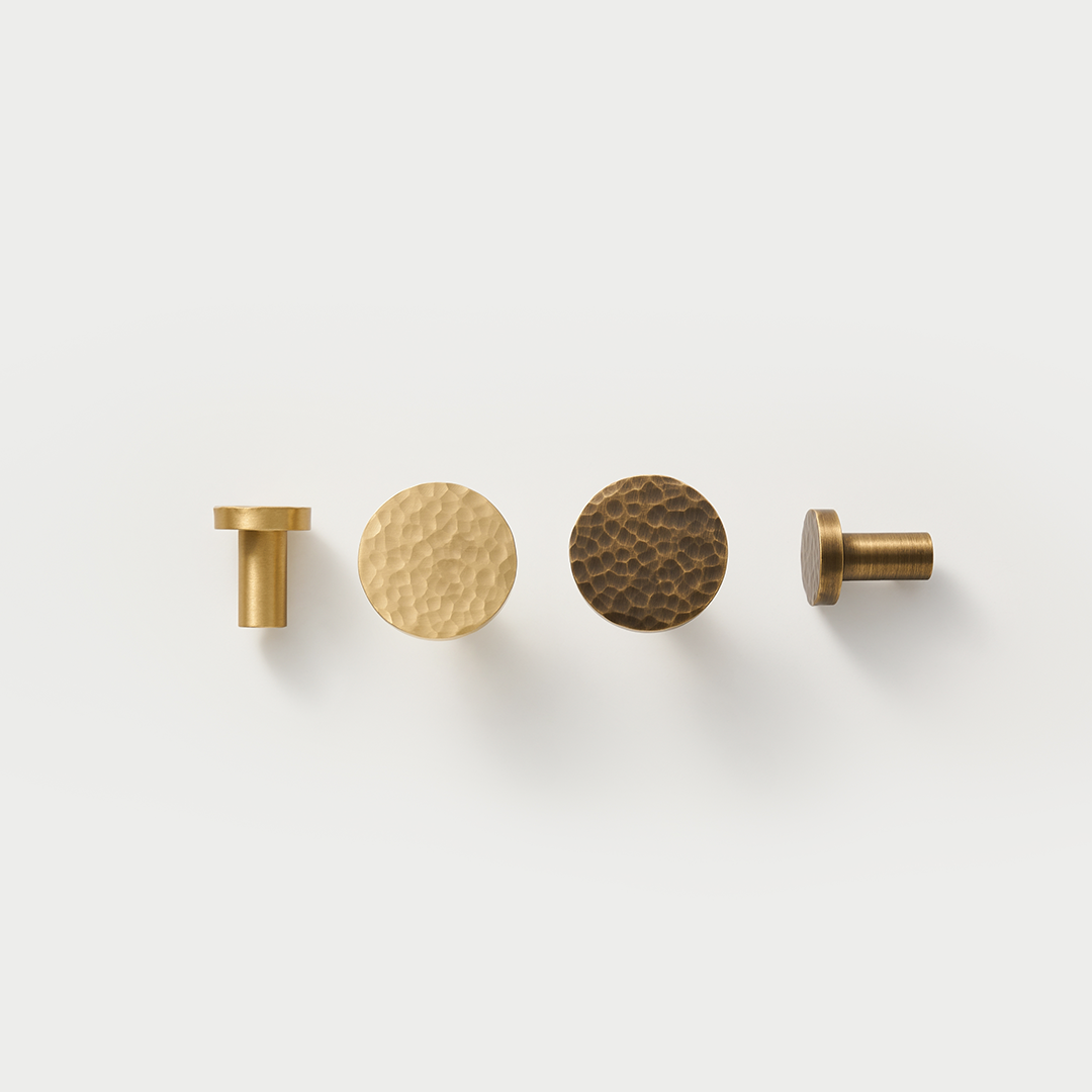 Otto Solid Brass Hammered Round Knob | Bronze