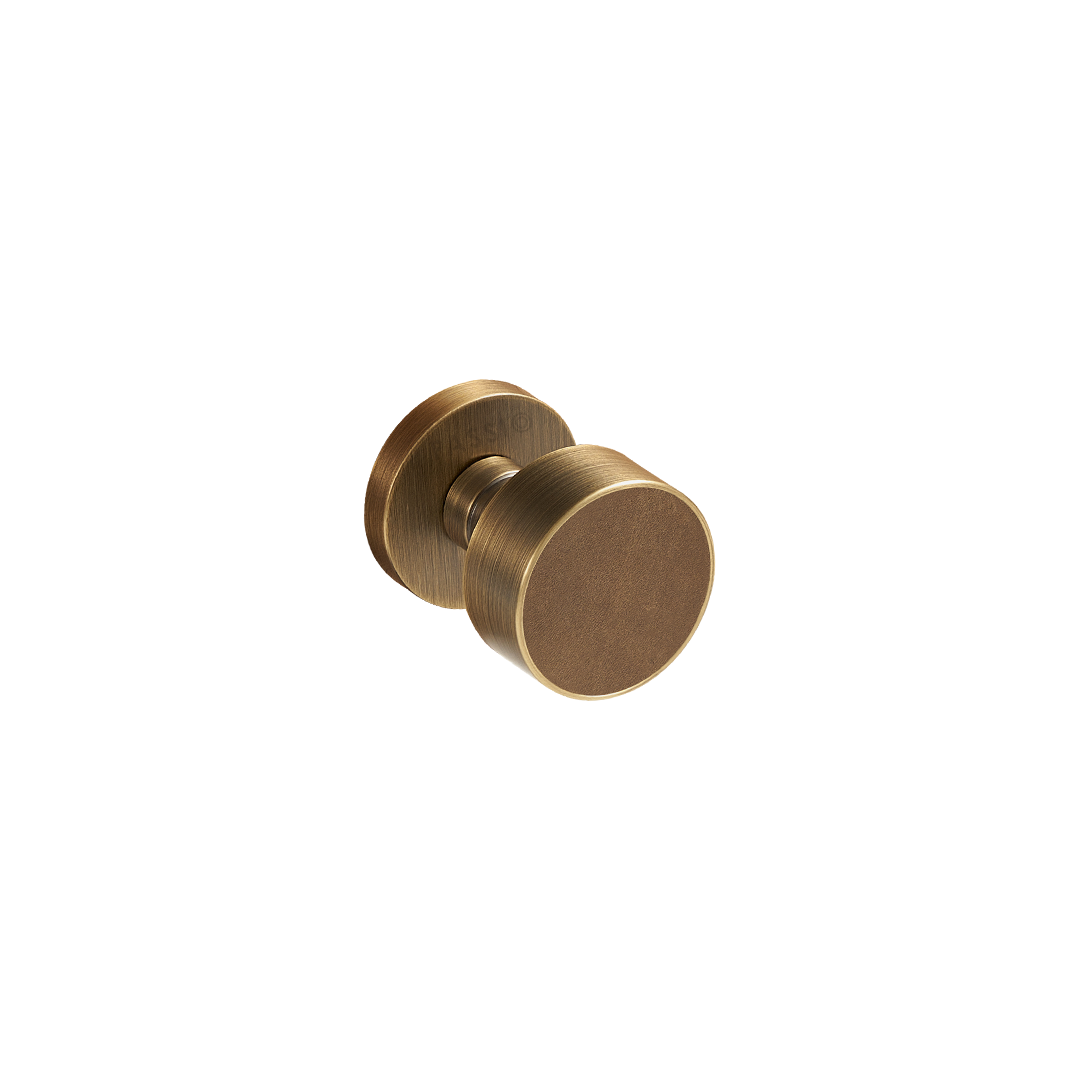 Santo Solid Brass Door Knob | Bronze &amp; Castano Brown