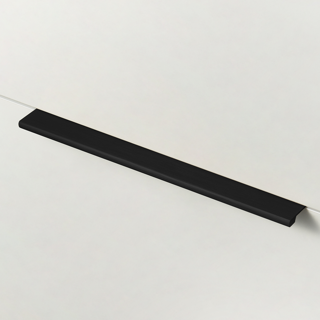 Slate Solid Brass Lip Pull | Black